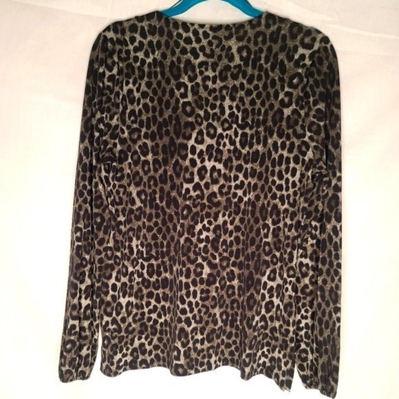 NEW MICHAEL Michael Kors Cheetah Print Blouse Top - Picture 3 of 6